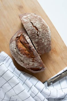 Bread on a cutting board