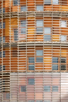 close up of the facade of a modern office building, concept of urban architecture