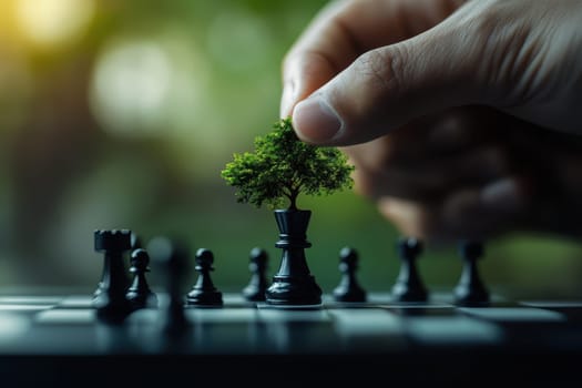 Businessman plan strategy marketing and finance to goal in planning business growth with technology AI and environmental care to New Year resolutions business. digital transformation --ar 3:2 --v 6.1 Job ID: 41ad46c1-1d3e-4887-97b5-097ba05da180