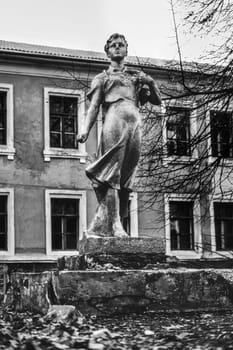 old monument to the girl. High quality photo