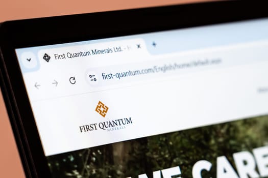New York, USA - January 10, 2025: First Quantum Minerals website showcasing global mining and metals expertise