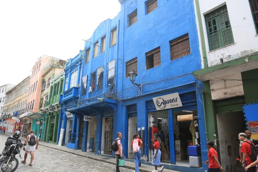 salvador, bahia, brazil - december 17, 2024: view of Rua do Tabuao in the Pelourinho region, historic center of Salvador