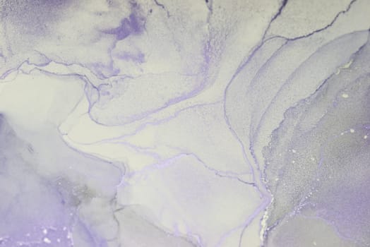Swirls of soft purple and gray alcohol ink create a mesmerizing abstract composition. Fluid forms and delicate textures evoke a sense of calm and tranquility, inviting contemplation.
