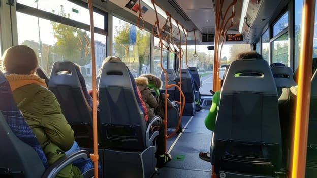 Passengers In A Bus Interior Inside