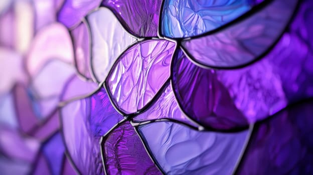 Abstract stained glass pattern in vibrant color