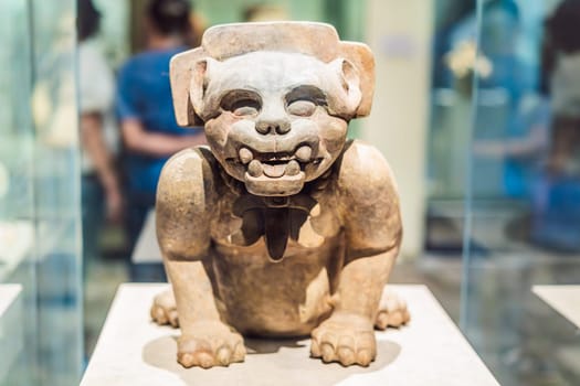 27.07.2024 Mexico City, Mexico: Artifact from the National Museum of Anthropology in Mexico City. Historic and cultural treasure showcasing Mexico rich pre-Columbian heritage. Anthropology, history, and education concept.