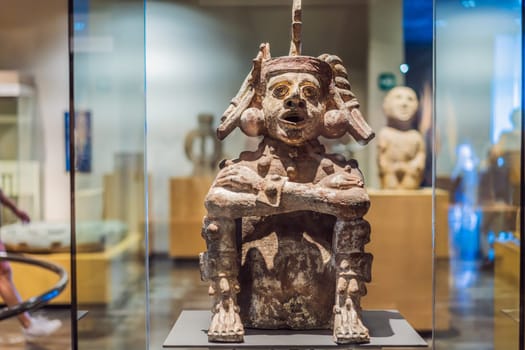 27.07.2024 Mexico City, Mexico: Artifact from the National Museum of Anthropology in Mexico City. Historic and cultural treasure showcasing Mexico rich pre-Columbian heritage. Anthropology, history, and education concept.