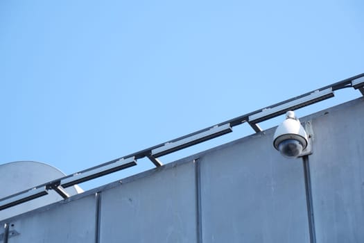 A wallmounted security camera offering extensive surveillance for diverse needs and locations
