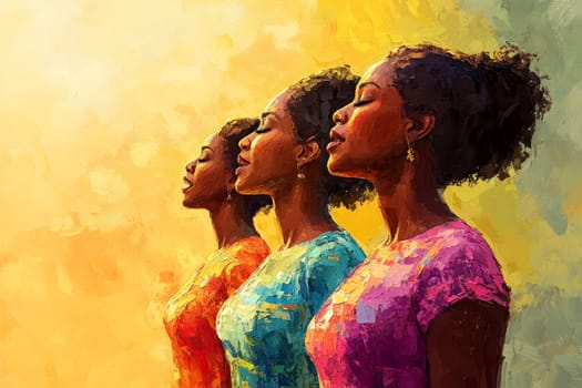 Women's Rights, Elimination of Violence Against Women, Feminism. Confident Woman, Happy Women's Day, Girl Power and Strength. High quality illustration