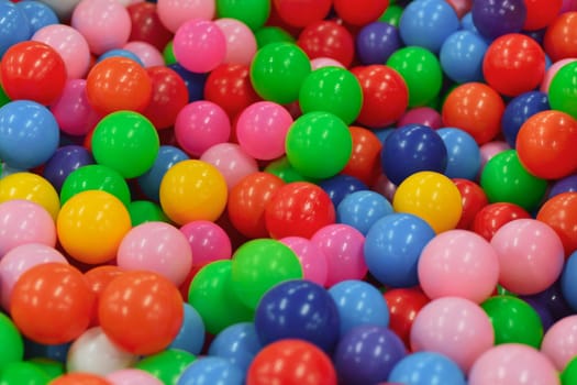 Dry pool with colored balls