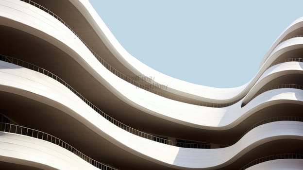 Architecture abstract, curve, wave. Generative AI imageG33.