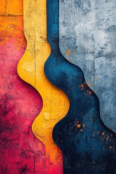 Vertical background with texture of concrete wall in bright colors.