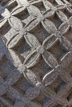 Surface texture of Chinese stucco art in Chinese temple. Elaborate sculptured of Stone carvings use it as your Wallpaper, Poster and Copy space, Selective focus.