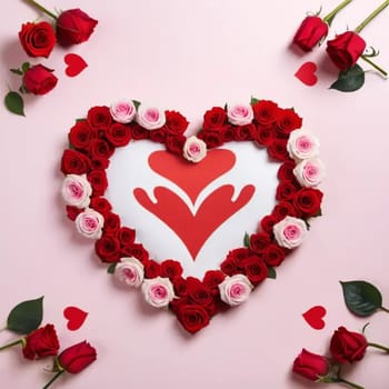 Valentine's Day Love Roses Beautiful Red Pink Holiday,. High quality photo