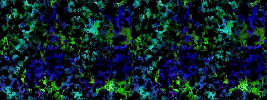 Seamless pattern with abstract creative blots and splashes painted with gouache for paint box design