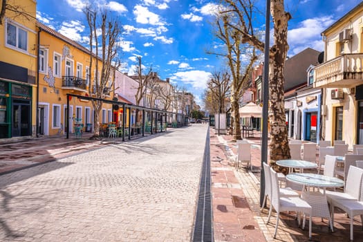 Colorful architecture of Podgorica city center, capital of Monntenegro