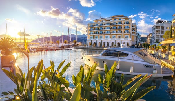 Town of Tivat scenic yachting destination harbor view, Montenegro coastline
