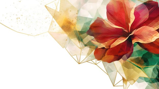 Watercolor abstract design for background of wedding or buzzy social media banner generative AI