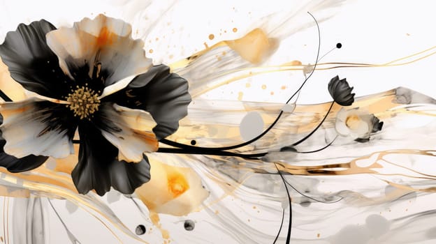 Watercolor abstract design for background of wedding or buzzy social media banner generative AI