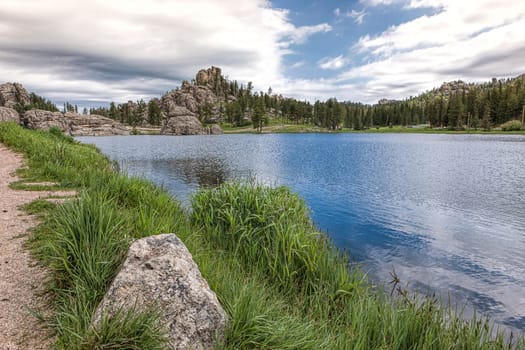The rocky landscape surrounding the famous Sylvan Lake near Custer, South Dakota.