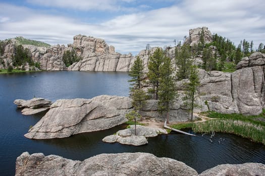 The rocky landscape surrounding the famous Sylvan Lake near Custer, South Dakota.