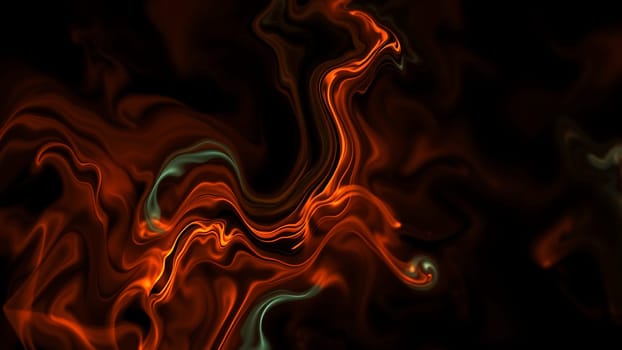 This captivating image showcases a mesmerizing blend of fiery orange and cool teal swirls, creating a dynamic and visually striking abstract artwork. The fluid, flowing movements of the colors evoke a sense of energy and motion, making it perfect for various design applications. The rich, deep tones offer a sophisticated aesthetic, while the interplay of warm and cool hues adds depth and intrigue. Use this high-resolution image as a background for websites, banners, presentations, or incorporate it into artistic projects, adding a modern and expressive touch. The abstract nature allows for versatile use across a wide range of design styles.