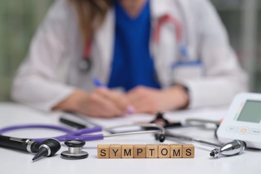 A dedicated doctor carefully noting symptoms with essential tools, highlighting the vital role of healthcare
