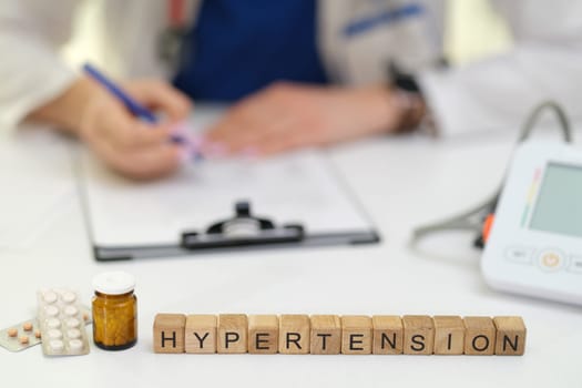 This text summarizes how to manage hypertension using medications and tools for monitoring blood pressure