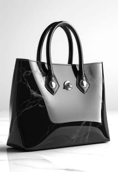 Women's bag on a white background. Selective focus.
