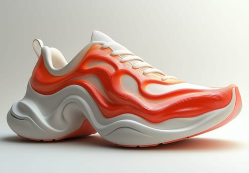 Sports shoes on a white background. Selective focus.