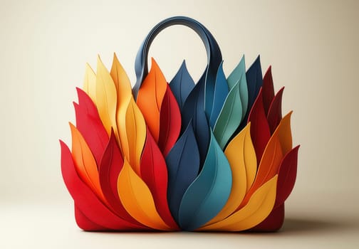 Women's bag on a white background. Selective focus.