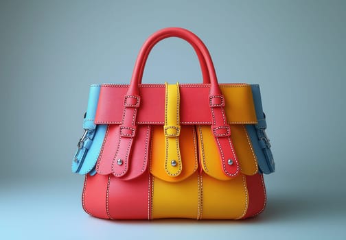 Women's bag on a white background. Selective focus.