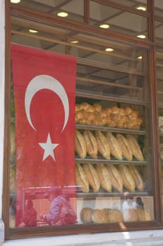 Istanbul, Turkey march 12 2023, Organic Bread at Farmers Market in istanbul