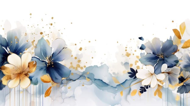 Watercolor abstract design for background of wedding or buzzy social media banner generative AI