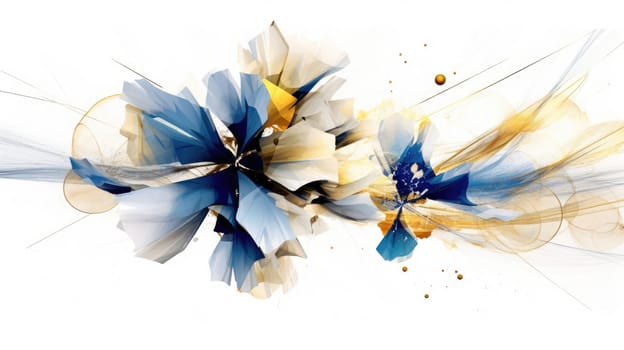 Watercolor abstract design for background of wedding or buzzy social media banner generative AI