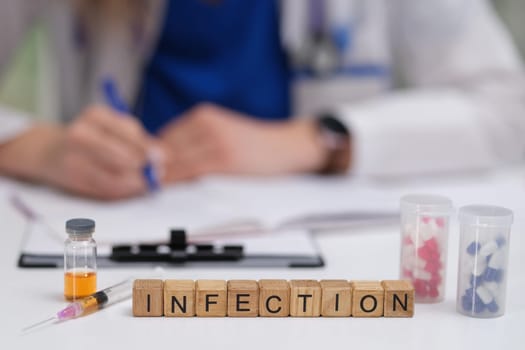 A qualified medical professional specializing in infection management and vaccination in a clinical setting