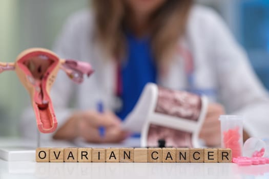 A visual representation aimed at raising awareness and educating about ovarian cancer in healthcare settings