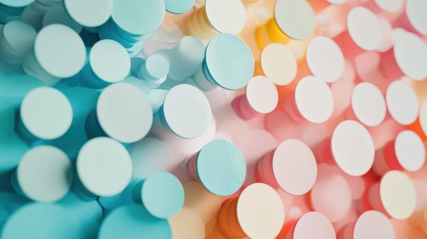 background of colorful circles. Selective focus.