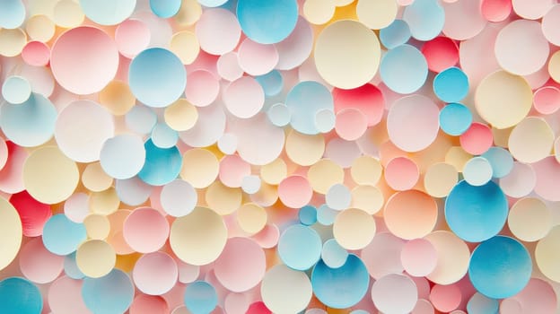 background of colorful circles. Selective focus.