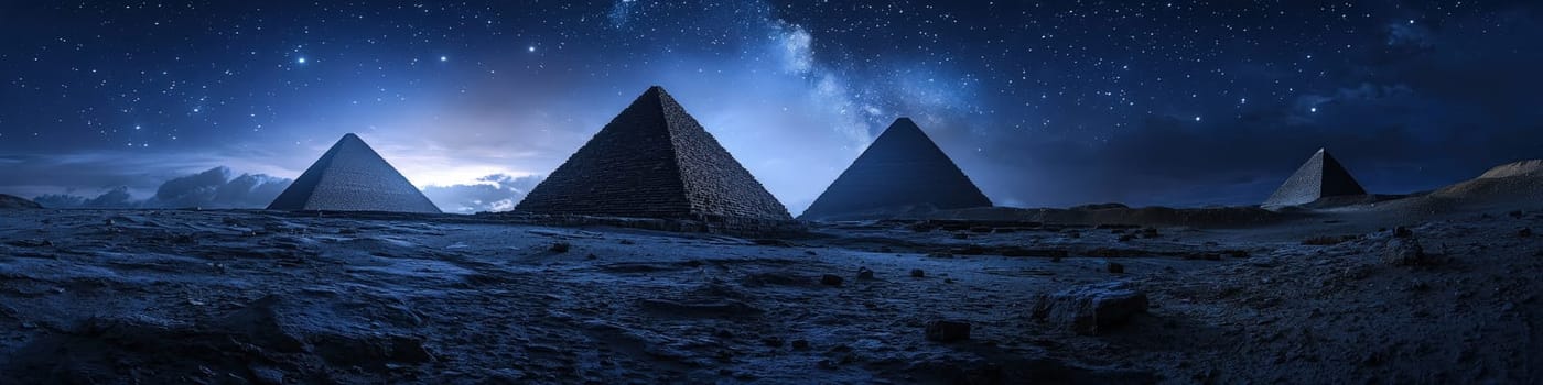 Beautiful pyramids in Egypt. Selective focus.