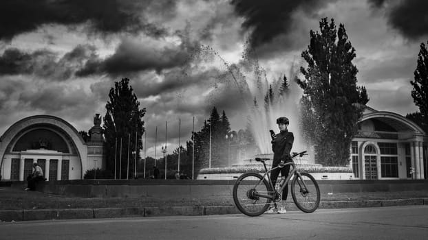 black and white landscape. High quality photo
