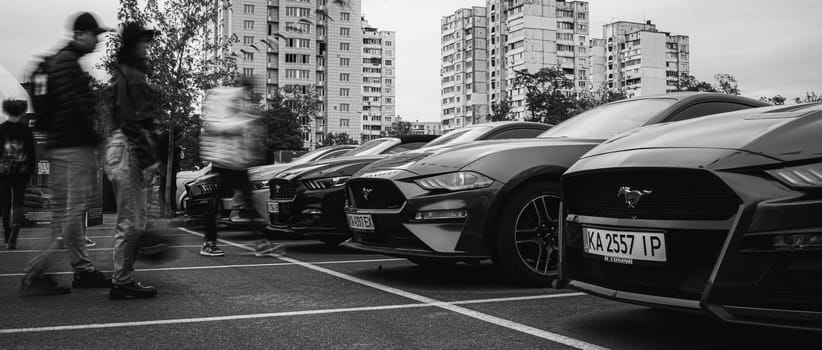 KyivCarFest car show, Ukraine, Kyiv, Retrovyl shopping mall, 20 October 2023. High quality photo