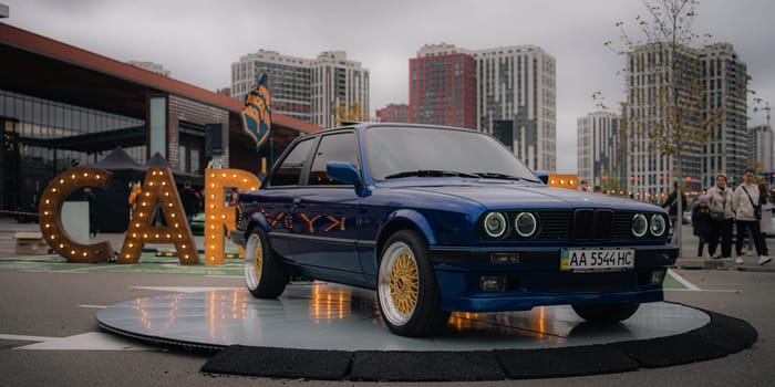 KyivCarFest car show, Ukraine, Kyiv, Retrovyl shopping mall, 20 October 2023. High quality photo