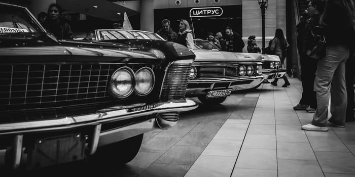 KyivCarFest car show, Ukraine, Kyiv, Retrovyl shopping mall, 20 October 2023. High quality photo