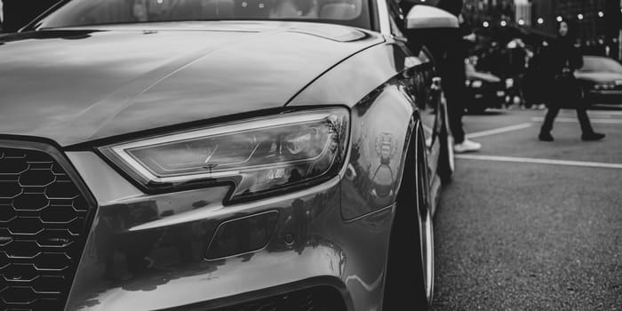 KyivCarFest car show, Ukraine, Kyiv, Retrovyl shopping mall, 20 October 2023. High quality photo
