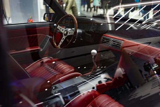 KyivCarFest car show, Ukraine, Kyiv, Retrovyl shopping mall, 20 October 2023. High quality photo