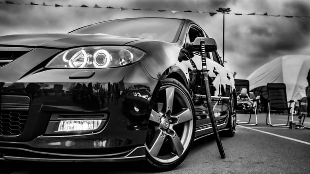KyivCarFest car show, Ukraine, Kyiv, Retrovyl shopping mall, 20 October 2023. High quality photo