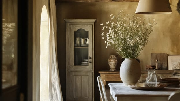 Country cottage decor, Cotswolds style interior design, furniture and home decor in elegant English country house style idea