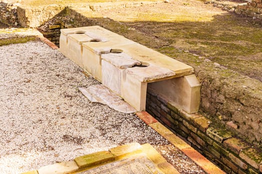 Latrines of the House of the Exedra, in the Roman city of Italica