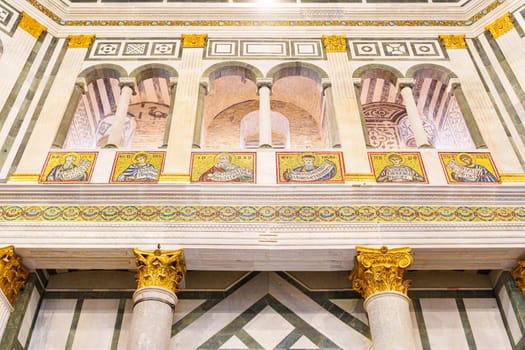 Florence, Italy, January 5, 2024: Interior view of the Florence Baptistery, detail